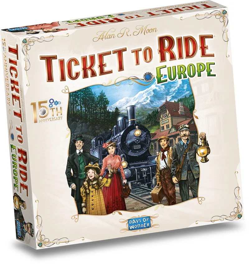 Ticket to Ride Europe 15th Anniversary - Engelstalig Bordspel från Days of Wonder – kartong