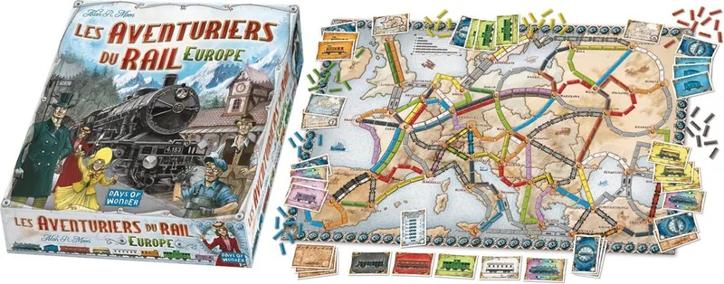 Ticket to Ride Europe – Franstalig Bordspel – voor 2-5 Spelers vanaf 8 Jaar – 30 tot 60 minuten Speelduur de Days of Wonder – boîte