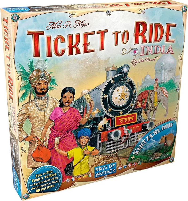 Ticket to Ride India & Zwitserland - Uitbreiding - Bordspel from Days of Wonder – box