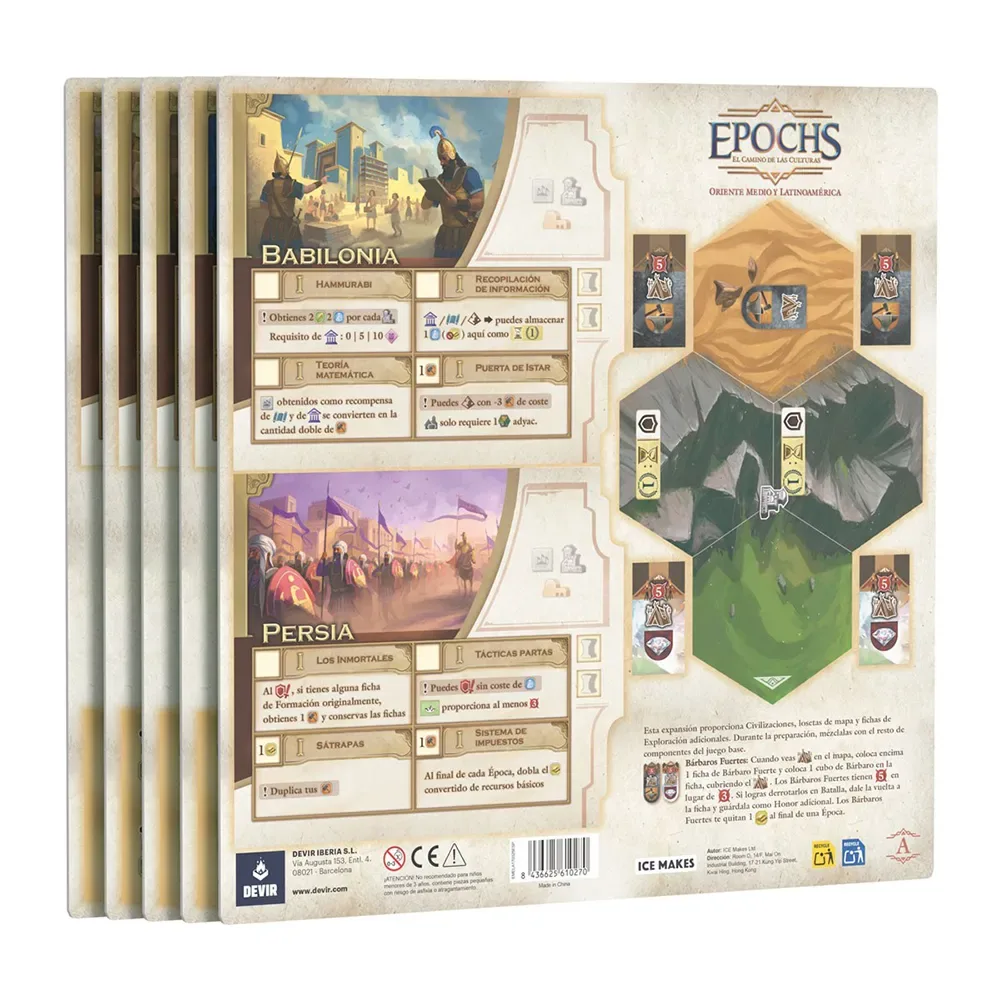 Epochs Expansion: Oriente Medio & Latinoamerica Brädspel från Devir – kartong