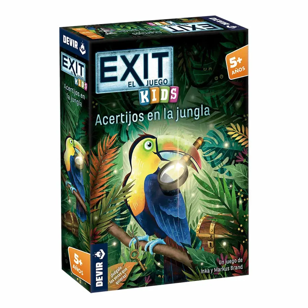 Exit Bordspel Voor Kinderen: Jungle Raadsels Spaanse Versie från Devir – kartong