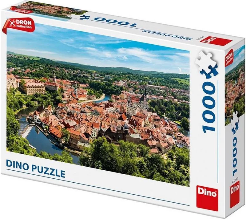 Drone Puzzel Český Krumlov 1000 stukjes van Dino, editie Meerkleurig – doos