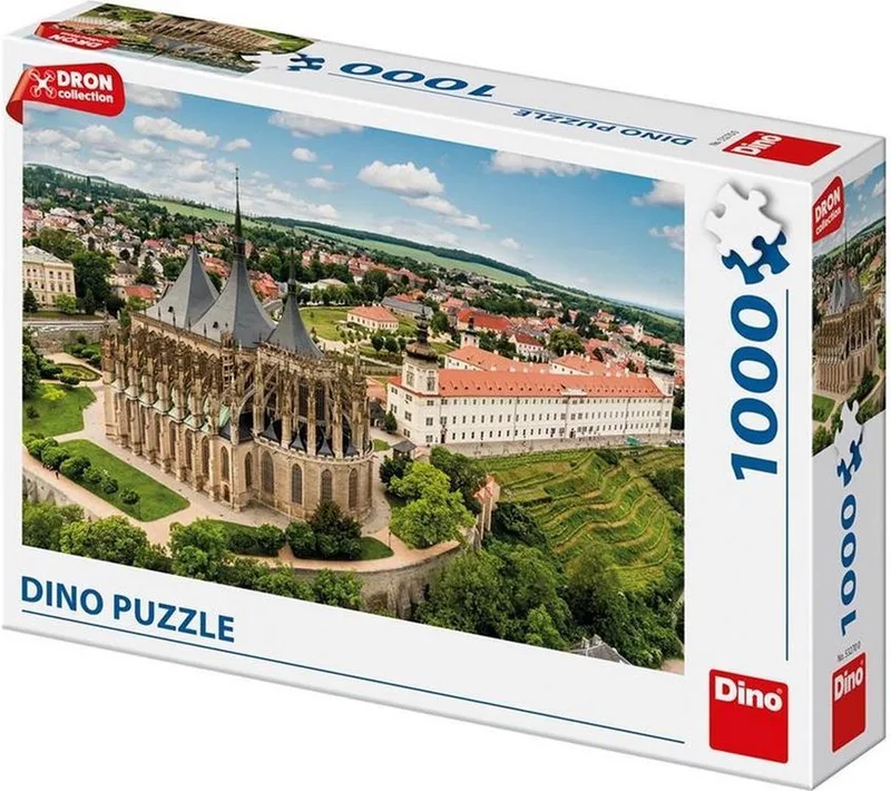 Drone Puzzel Kutná Hora (Kathedraal van St. Barbara) 1000 stukjes from Dino, Multicolour edition – box