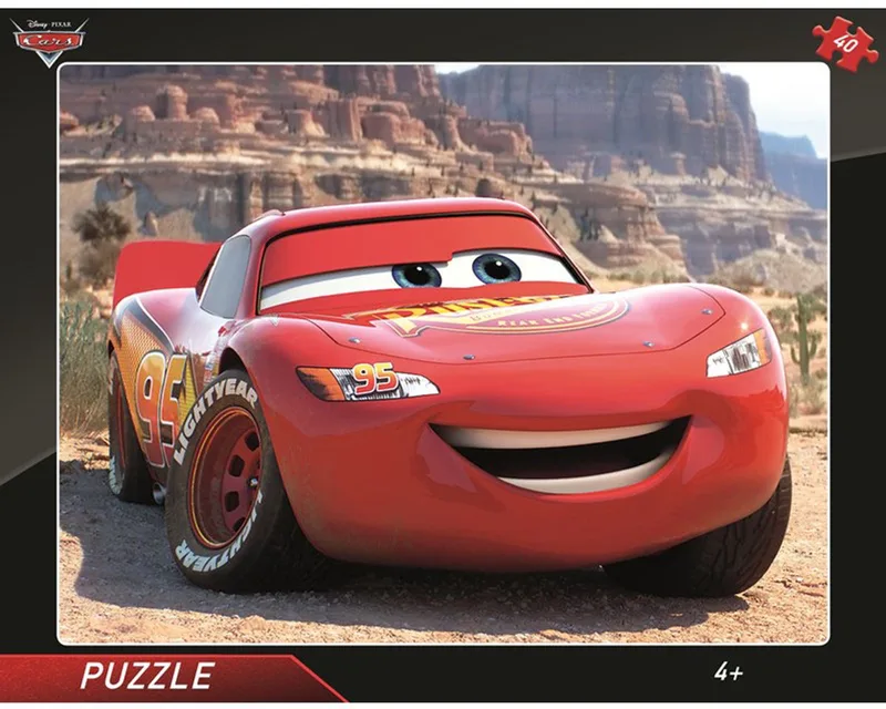 frame puzzel Cars 40pcs de Dino, édition Rouge – boîte
