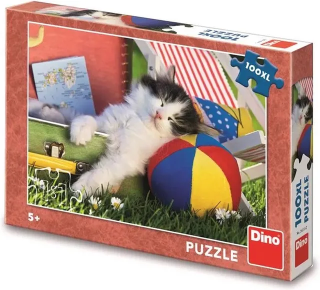 legpuzzel kitten nap - 100 XXL stukjes dierenpuzzel.