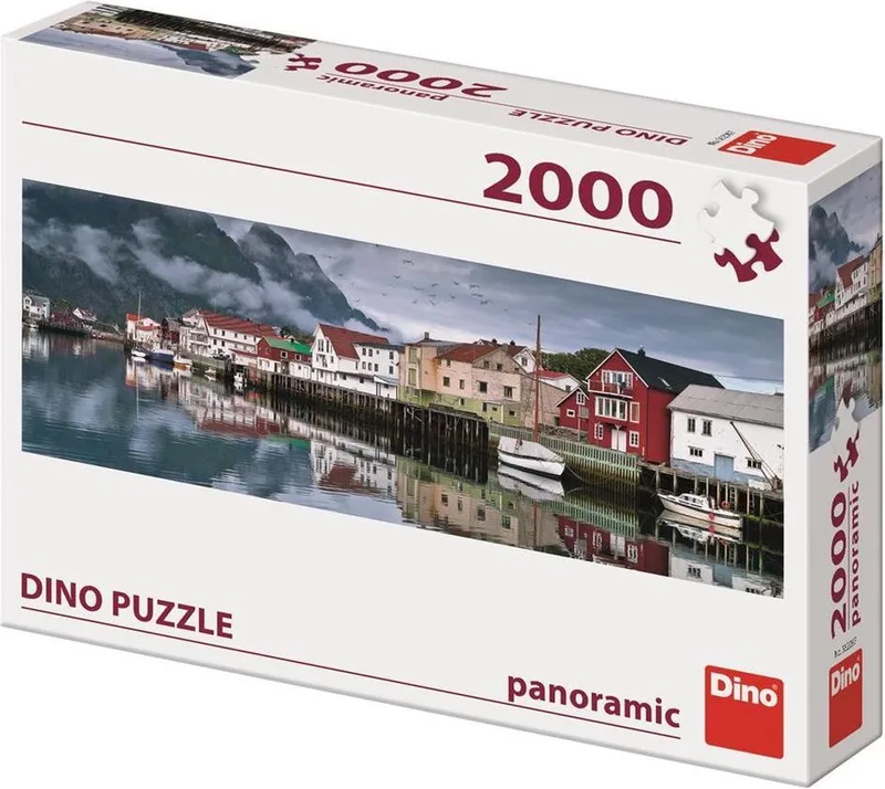 legpuzzel vissersdorp panorama 2000 stukjes volwassenen puzzel. from Dino, Multicolour edition – box