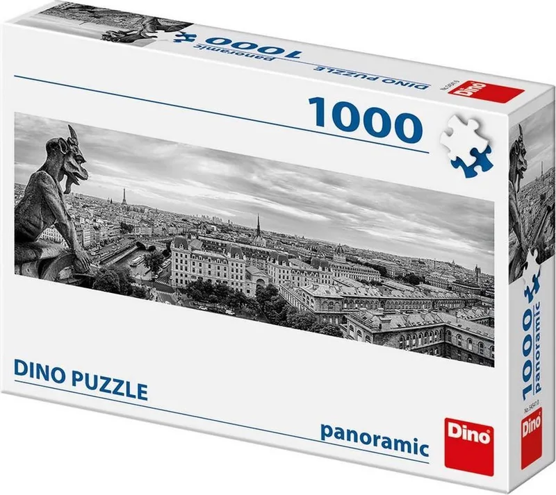 Panorama Puzzel Waterspuwer in Parijs 1000 stukjes van Dino, editie Meerkleurig – doos