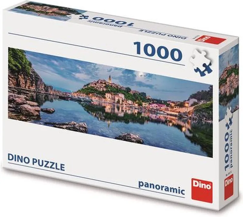 Panoramische Legpuzzel van het eiland KRK van 1000 stukjes voor volwassenen en kinderen from Dino, Multicolour edition – box