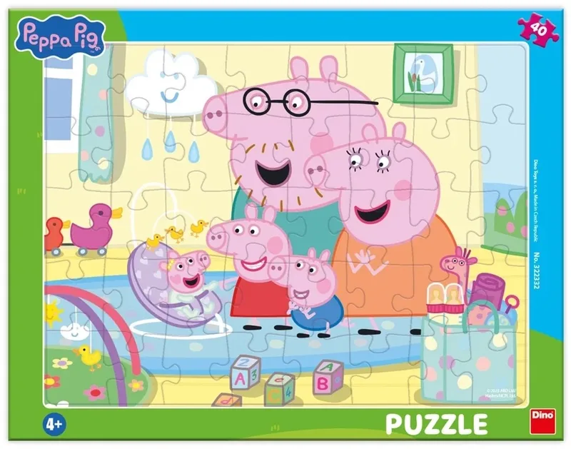 Peppa Pig Puzzel met 40 Stukken - Broer en Zus von Dino, Ausgabe Mehrfarbig – Schachtel