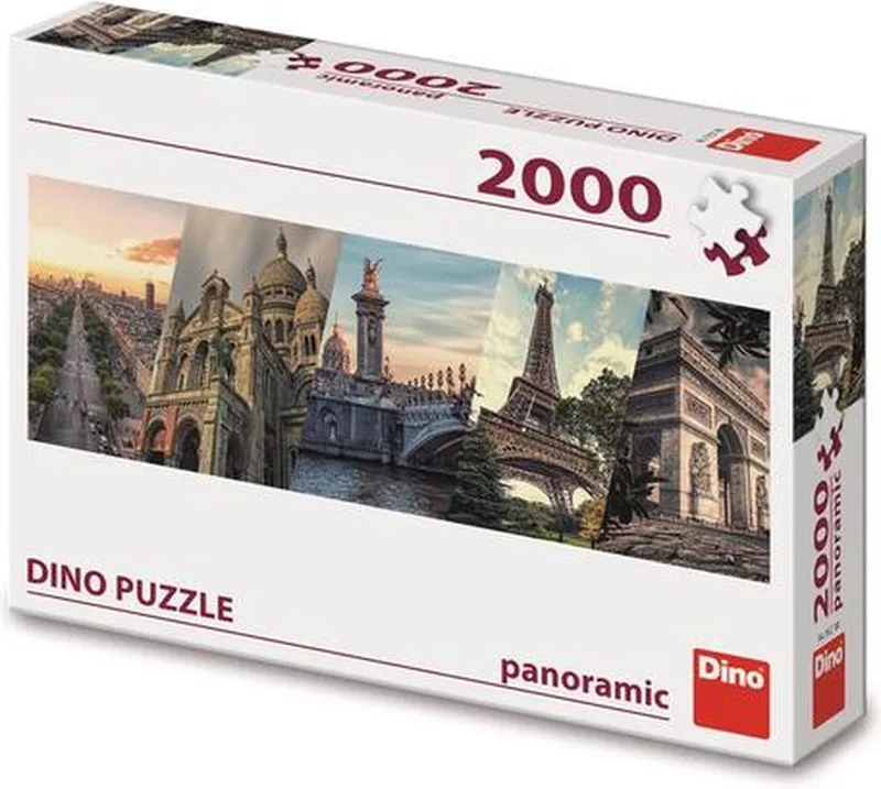 Prachtige panoramische legpuzzel van Parijs van 2000 stukjes voor volwassenen från Dino, utgåva Flerfärgad – kartong