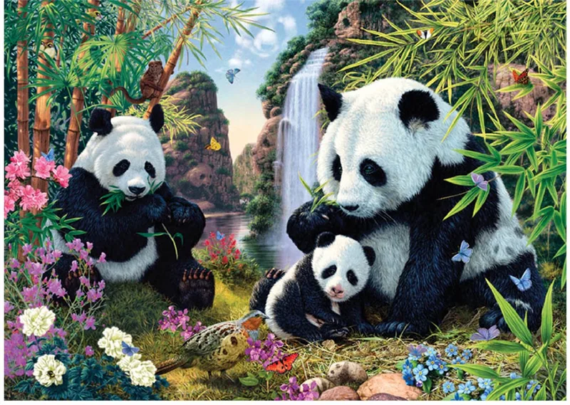 puzzel - 1000 stukjes - Pandas - legpuzzel voor volwassenen. von Dino, Ausgabe Mehrfarbig – Schachtel