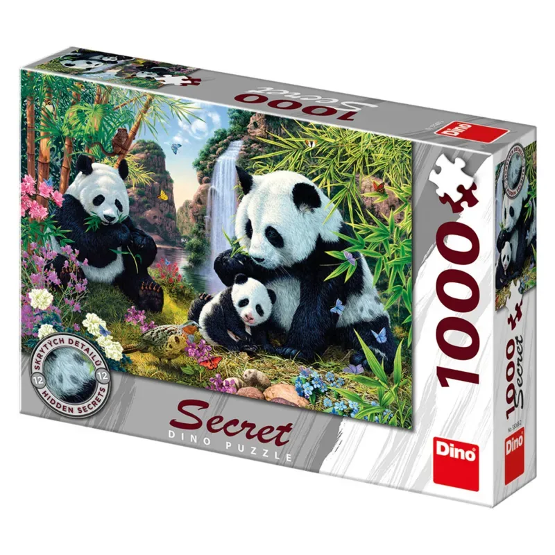 puzzel - 1000 stukjes - Pandas - legpuzzel voor volwassenen. de Dino, édition Multicolore – boîte 2 sur 2