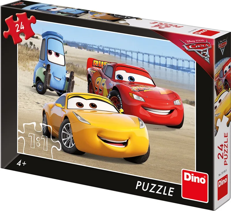 puzzel Cars 3 Het strand 24pcs von Dino, Ausgabe Mehrfarbig – Schachtel