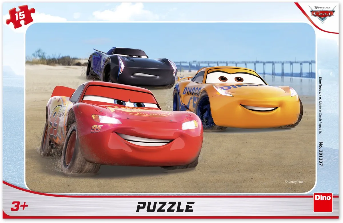 puzzel Cars Racing - 15 stukjes - kleurrijk kinderspeelgoed. from Dino, Multicolour edition – box