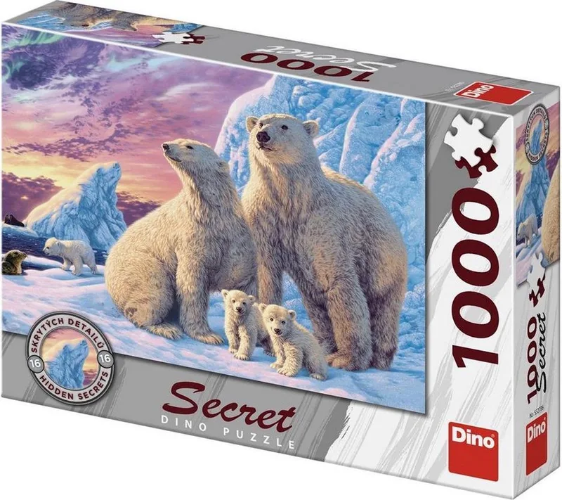 Puzzel Met Geheimen IJsberen 1000 Stukjes van Dino, editie Div – doos