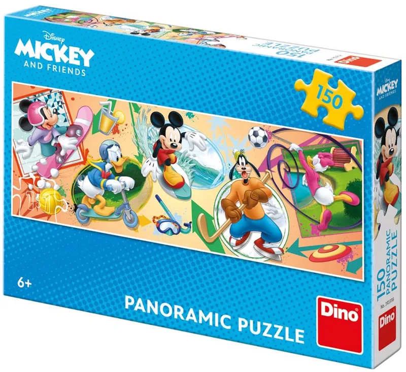 puzzel Mickey Mouse XXL stukken - 150 stukjes karton speelgoed. fra Dino, Flerfarvet-udgave – æske