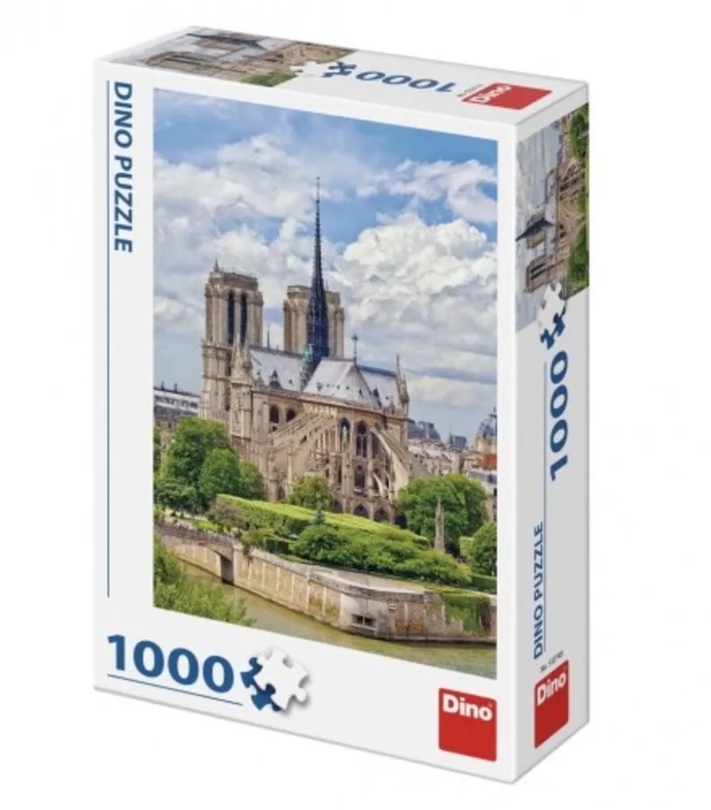 puzzel Notre-Dame de Paris - legpuzzel 1000 stukjes Parijs. fra Dino, Flerfarvet-udgave – æske