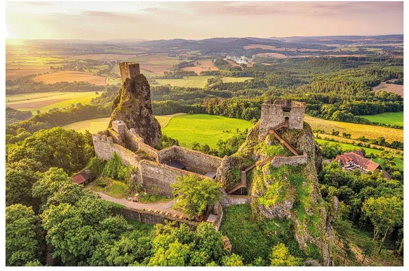 puzzel Ruin of Trosky Castle - 1000 stukjes landschap. fra Dino, Flerfarvet-udgave – æske