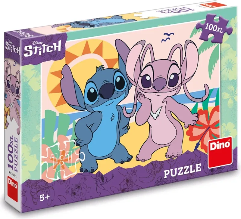 puzzel Stitch op het strand - 100 XXL stukjes Disney. von Dino, Ausgabe Mehrfarbig – Schachtel