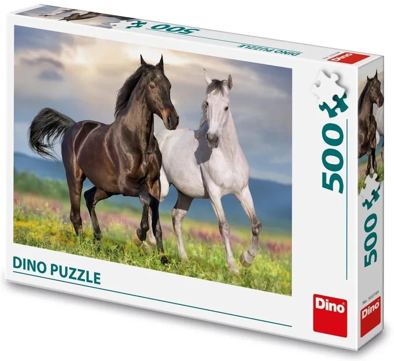 puzzel verliefde paarden 500 stukjes from Dino, Multicolour edition – box