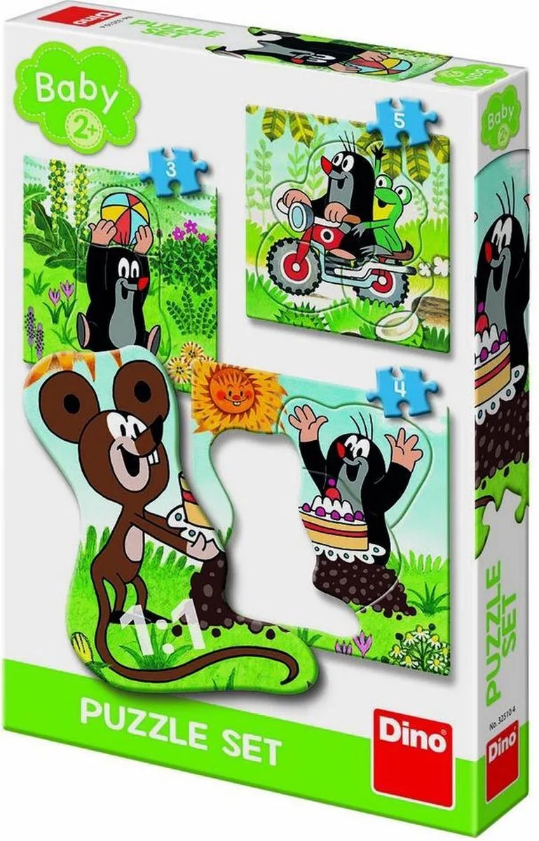 Puzzels het Kleine Molletje 3, 4 en 5 stukjes van Dino, editie Meerkleurig – doos