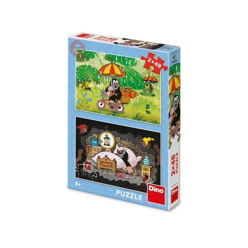 Puzzle 2 Puzzles - Journée de la Petite Taupe - 26 à 50 pièces fra Dino – æske
