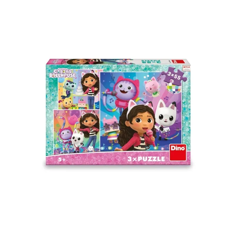 Puzzle 3 Puzzles - Gabby - Célébration de Dino – boîte