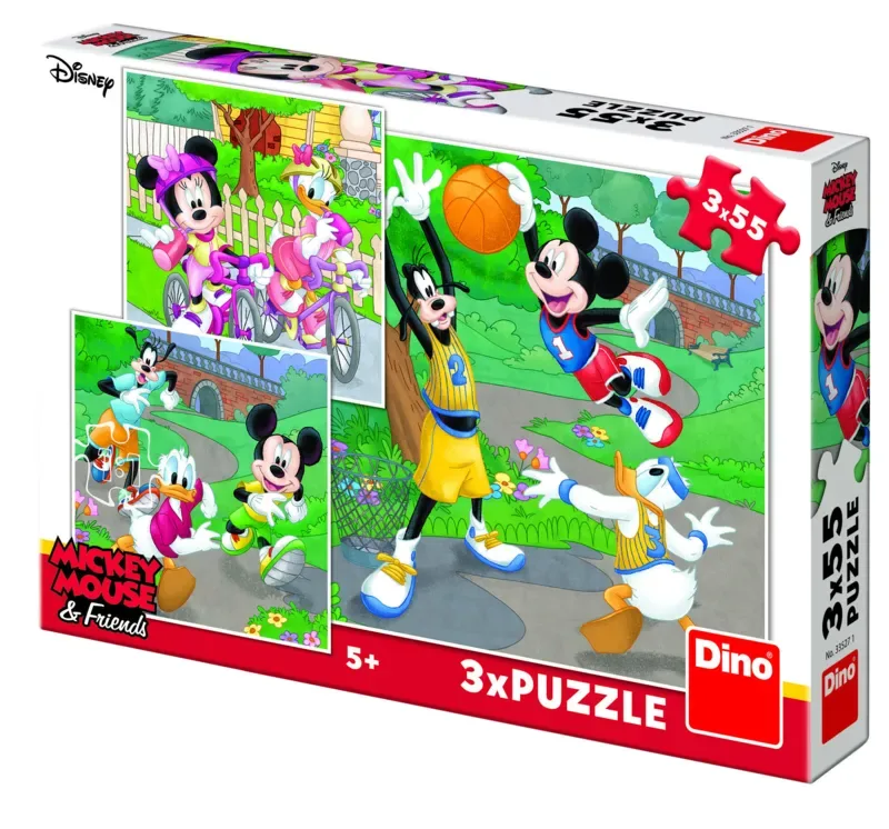 Puzzle 3 Puzzles - Mickey - 51 à 99 pièces de Dino – boîte