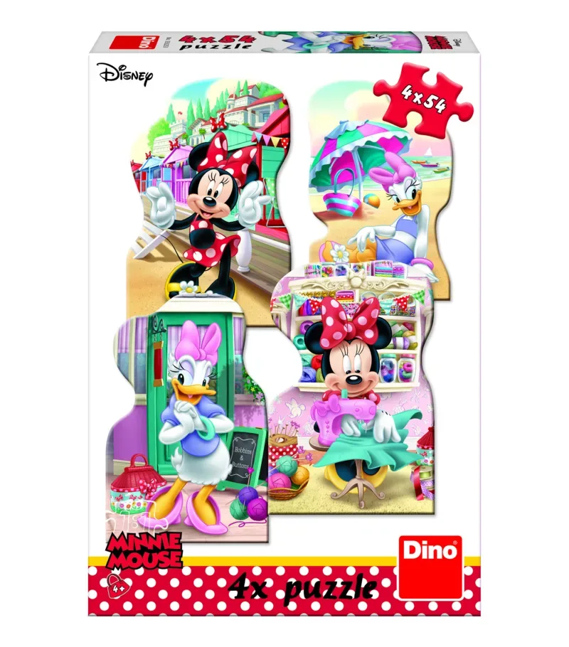 Puzzle 4 Puzzles - Minnie et Daisy - 51 à 99 pièces de Dino – boîte