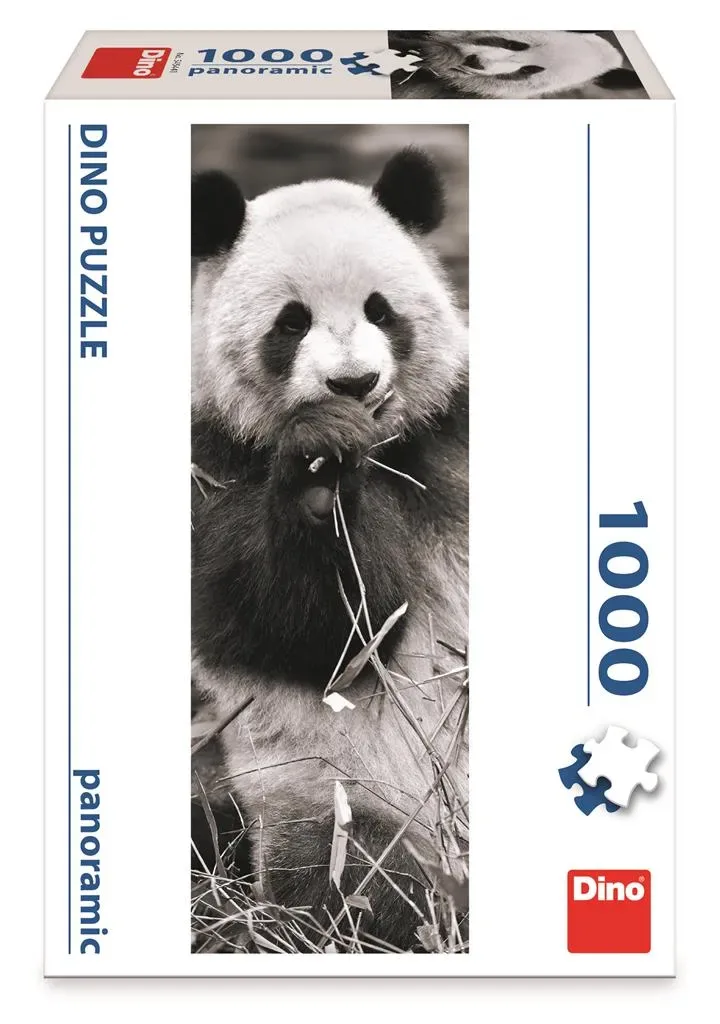 Puzzle Panda dans l'Herbe - 1000 pièces de Dino – boîte