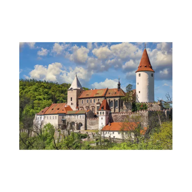 Puzzle Pièces XXL - Château De Krivoklat - 100 à 149 pièces van Dino – doos
