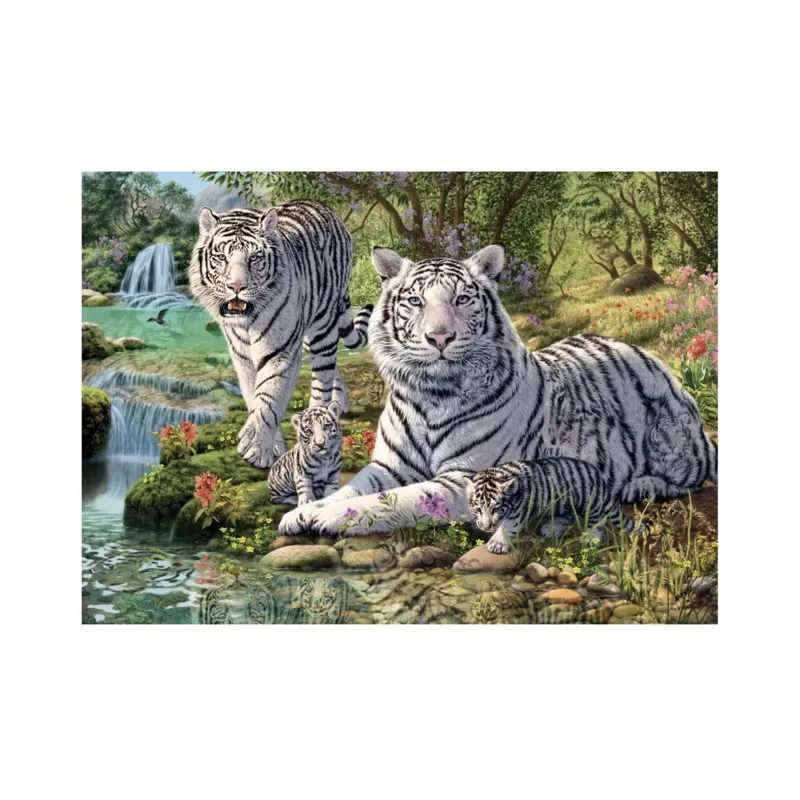 Puzzle Tigres Blancs - 1000 pièces de Dino – boîte