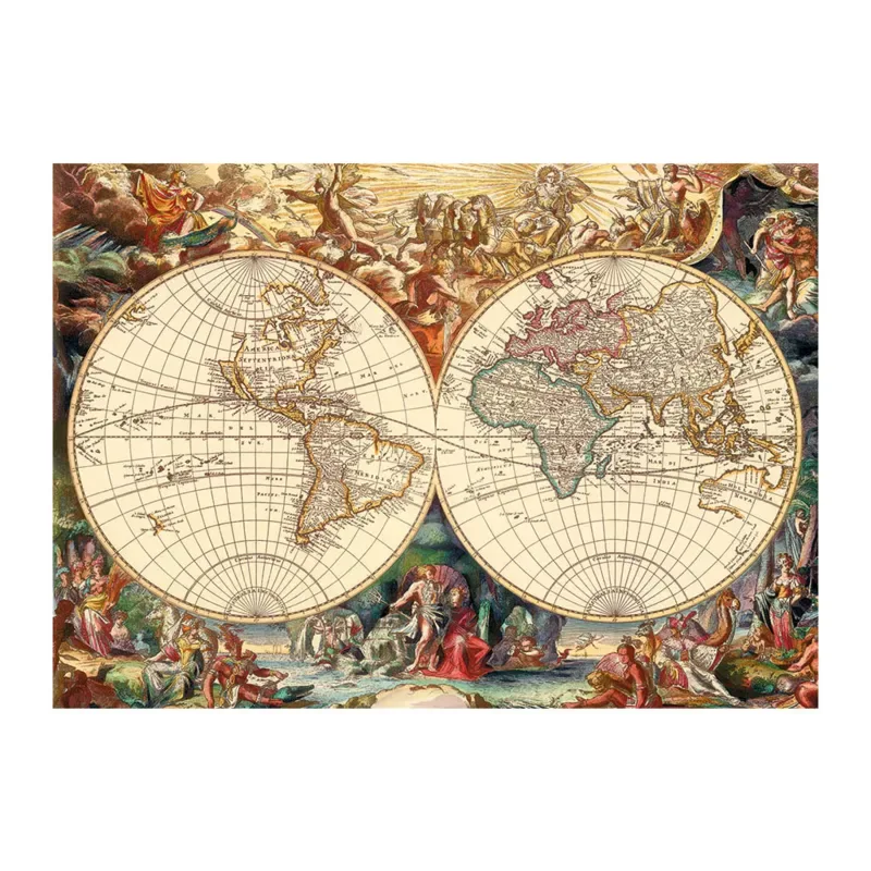 Puzzle Vieille Carte du Monde - 1000 pièces from Dino – box 1 of 2