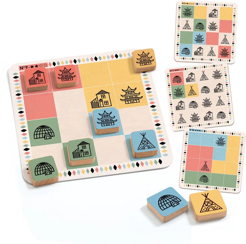 1 x Djeco DJ08488 Gekke SUDOKU Spel von Djeco, Ausgabe Multicolore – Schachtel
