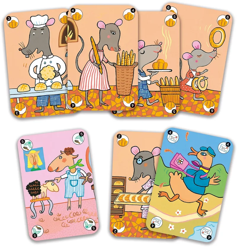 Kaartspel Happy Family - 5-99j von Djeco – Schachtel
