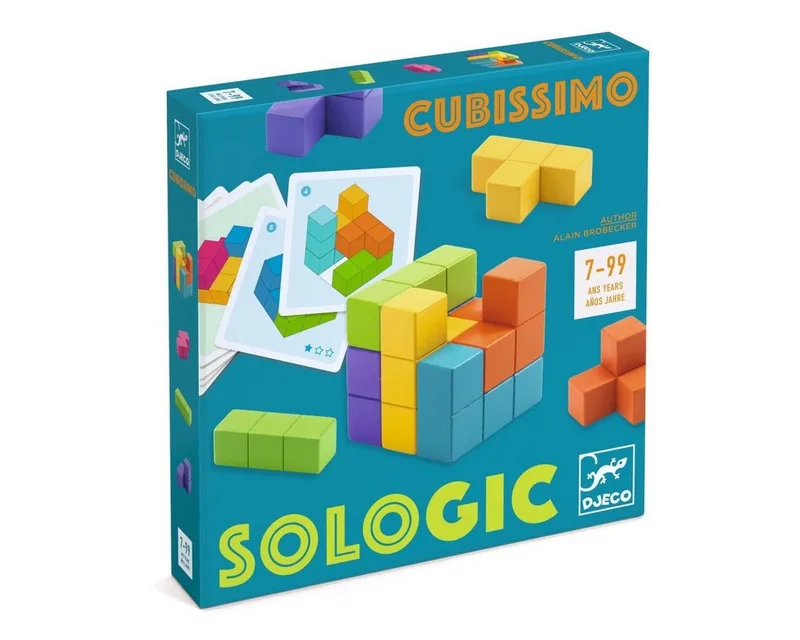 Spiel SOLOGIC Cubissimo Gedulds- und Strategiespiel, Denkspiel van Djeco – doos