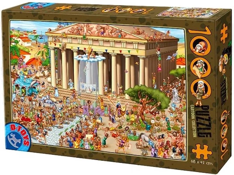 Cartoon Acropolis Puzzel 1000 Stukjes from DToys, Multicolour edition – box