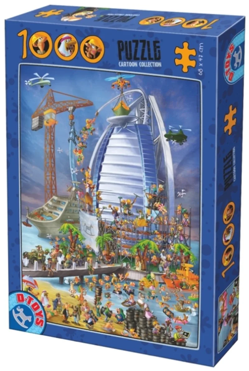Cartoon Burj Al Arab Puzzel 1000 Stukjes de DToys, édition Multicolore – boîte