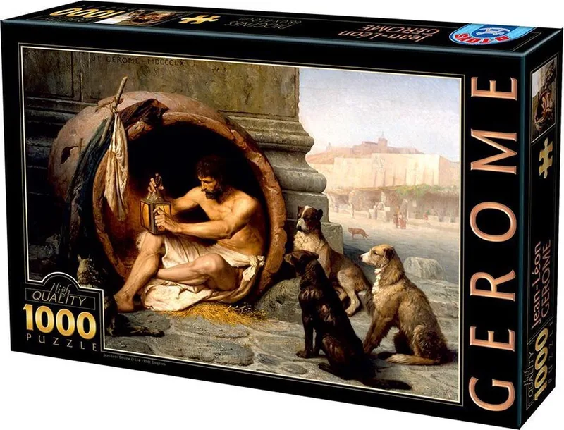 Jean-Léon Gérôme: Diogenes, 1860 - Puzzle 1000 from DToys, Kleurrijk edition – box