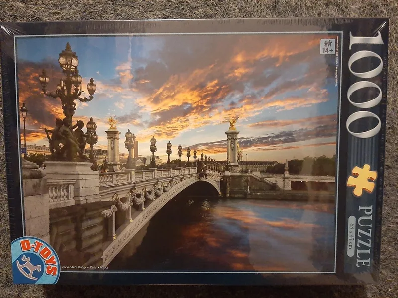 puzzel Alexander III Brug Parijs 1000 stukjes kunst. de DToys, édition Multicolore – boîte
