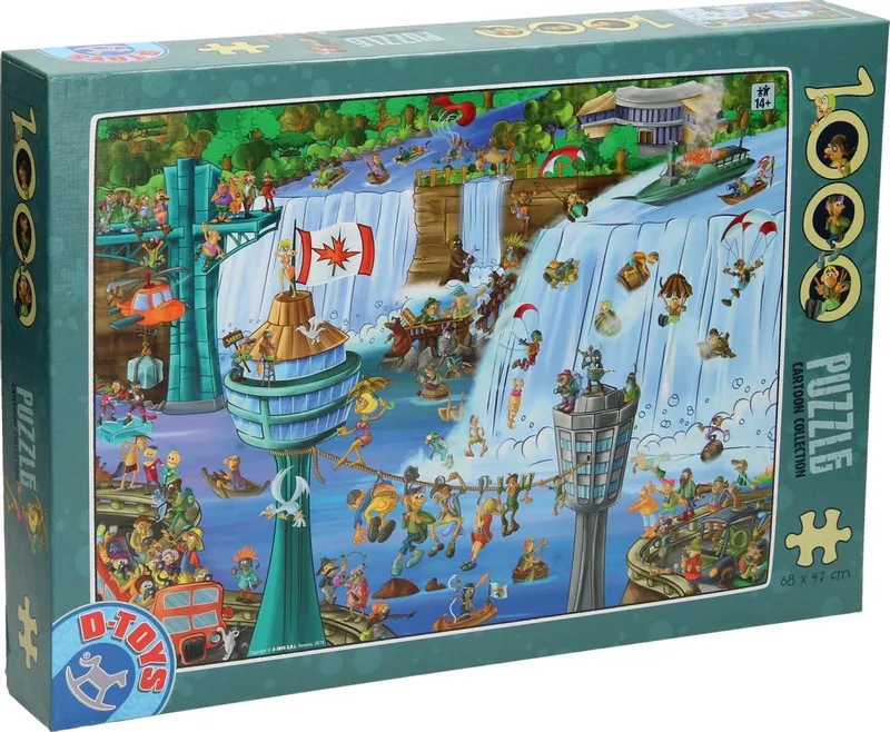 puzzel Cartoon Niagara Falls 1000 stukjes legpuzzel volwassenen. von DToys, Ausgabe Mehrfarbig – Schachtel
