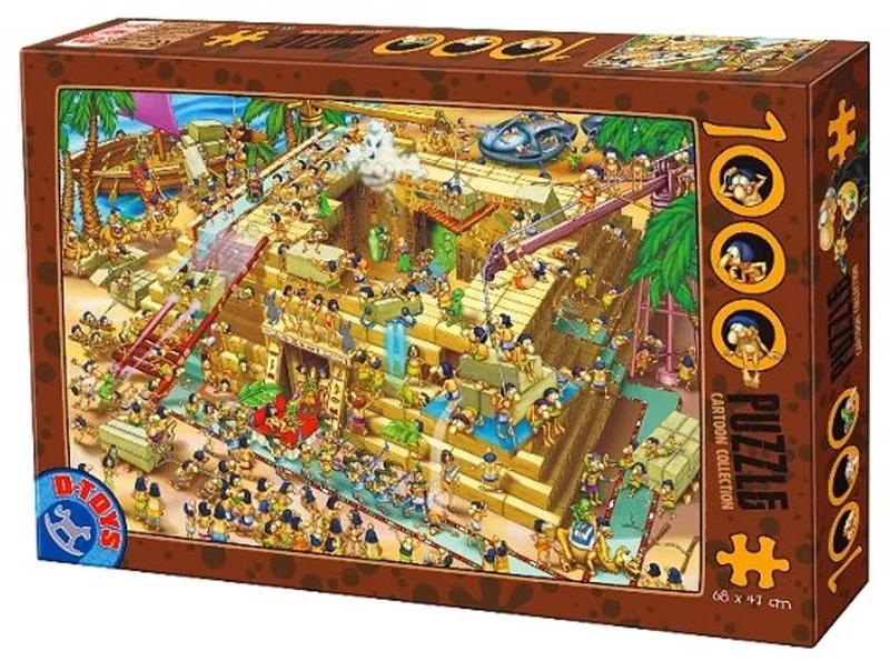 puzzel cartoon pyramide Egypte 1000 stukjes legpuzzel. van DToys, editie Meerkleurig – doos