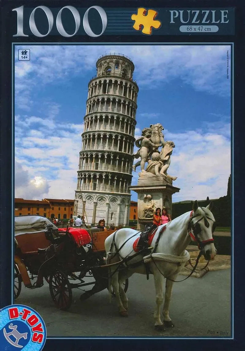Puzzel - Toren van Pisa - 1000 Stukjes from DToys, Multicolour edition – box