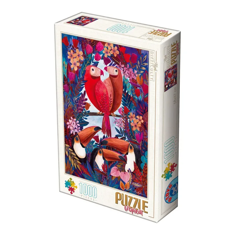 Puzzle Andrea Kürti: Tropical - 1000 pièces de DToys – boîte 2 sur 2