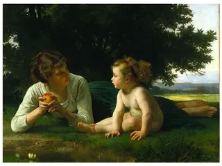 Puzzle Bouguereau William : La Tentation - 1000 pièces van DToys – doos 1 van 2