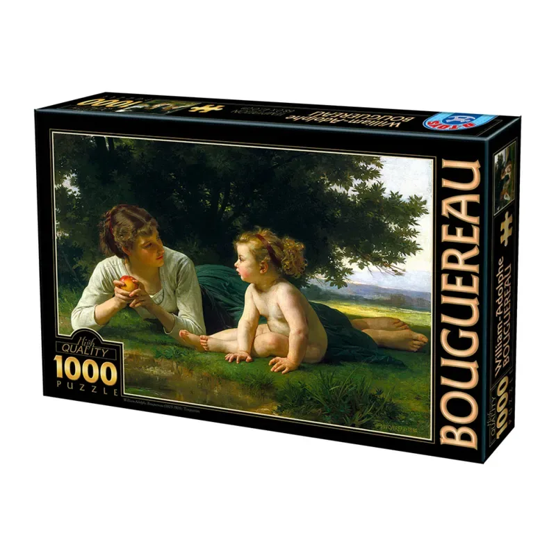 Puzzle Bouguereau William : La Tentation - 1000 pièces van DToys – doos 2 van 2