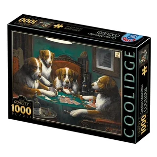 Puzzle Cassius Marcellus Coolidge - Poker Game - 1000 pièces van DToys – doos 2 van 2