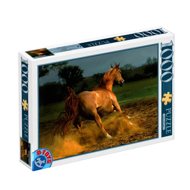 Puzzle Cheval Chestnut - 1000 pièces de DToys – boîte