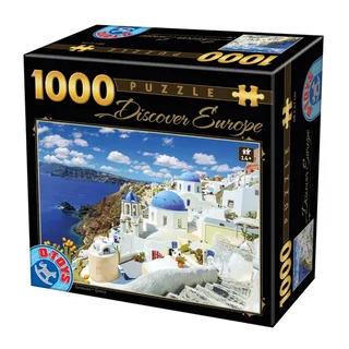 Puzzle Discover Europe - Santorin - 1000 pièces de DToys – boîte 2 sur 2