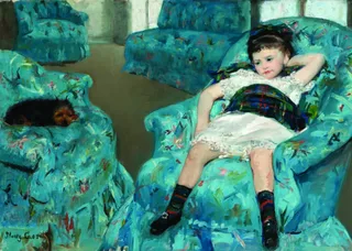 Puzzle Mary Cassatt : Little Girl in a Blue Armchair - 1000 pièces fra DToys – æske 1 af 2